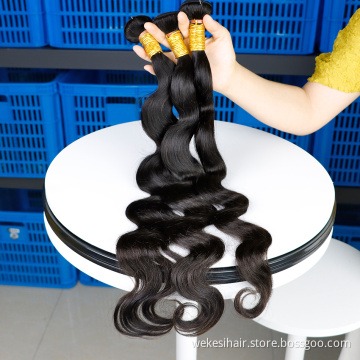 Full Cuticle Aligned Raw Unprocessed Wholesale Virgin Malaysian Hair Alley Express Body Wave Malaysian Human Hair Weave
